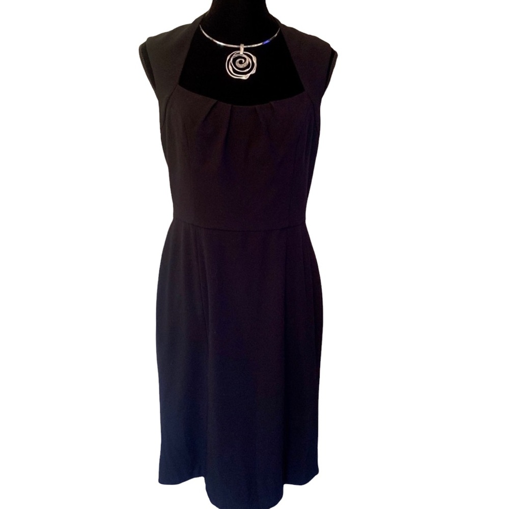 WHBM Black Classy Sheik Sleeveless Hi-Low Midi Dress 8